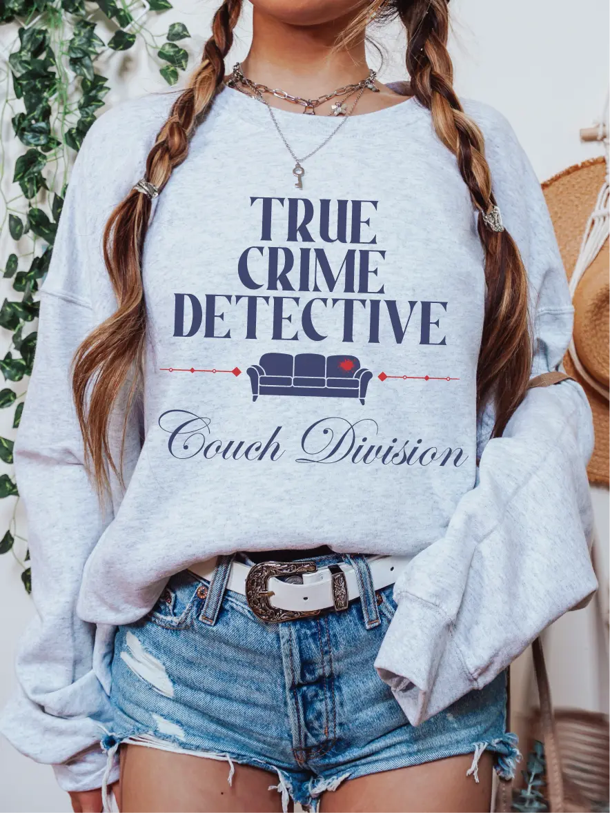 True Crime Detective ~ Unisex Crewneck Sweatshirts Printed in the USA