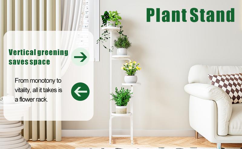 3 Tier 4 Tier 5 Tier Plant Stand Indoor Outdoor Metal Plant Shelf for Multiple Plants Corner Flower Holders for Living Room Balcony Bedroom Patio Garden