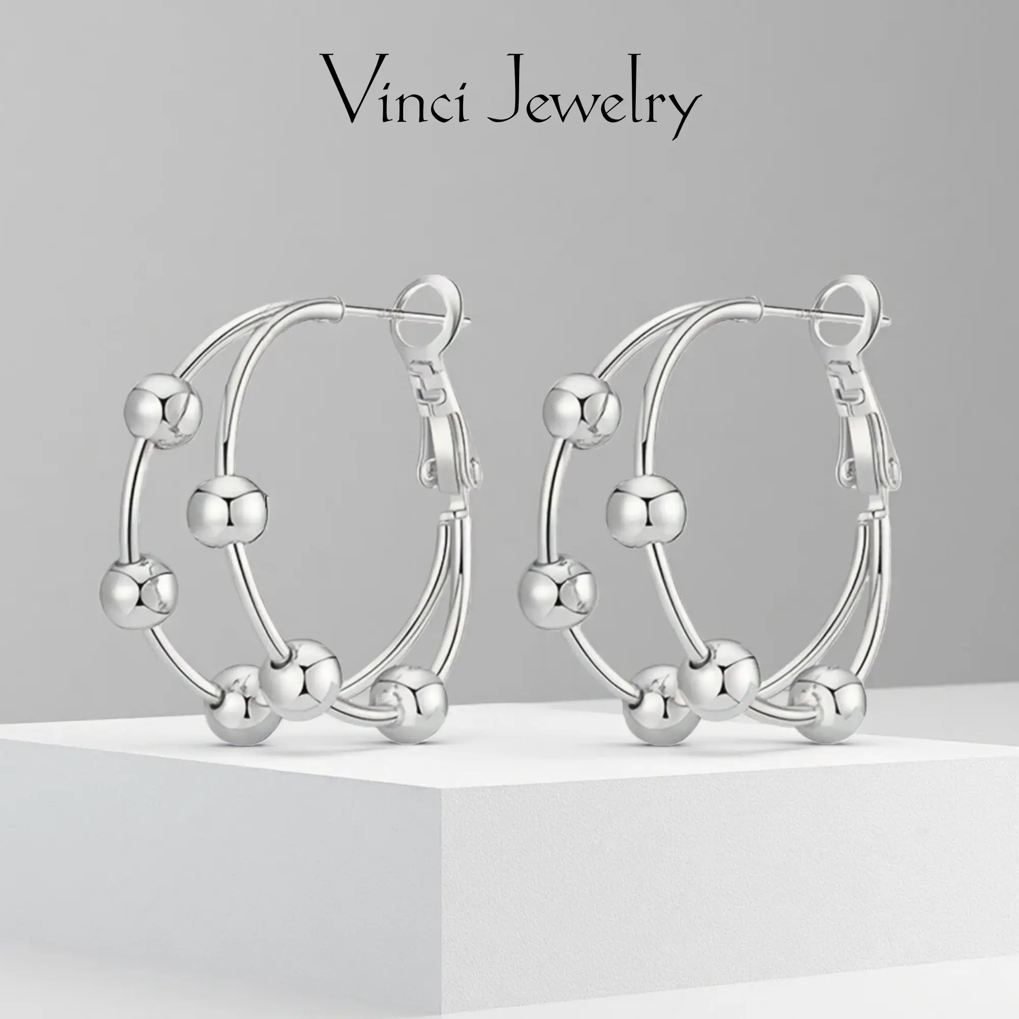 925 Classic Large Diameter 28mm Drop Hoop Earrings, Casual and Elegant Style Ear Jewelry for Women, Romantic Jewelry Perfect Gift for Girls Lover, Valentine's Day Birthday Memorial Day Gift for Her, Daily Wear and Party Jewelry