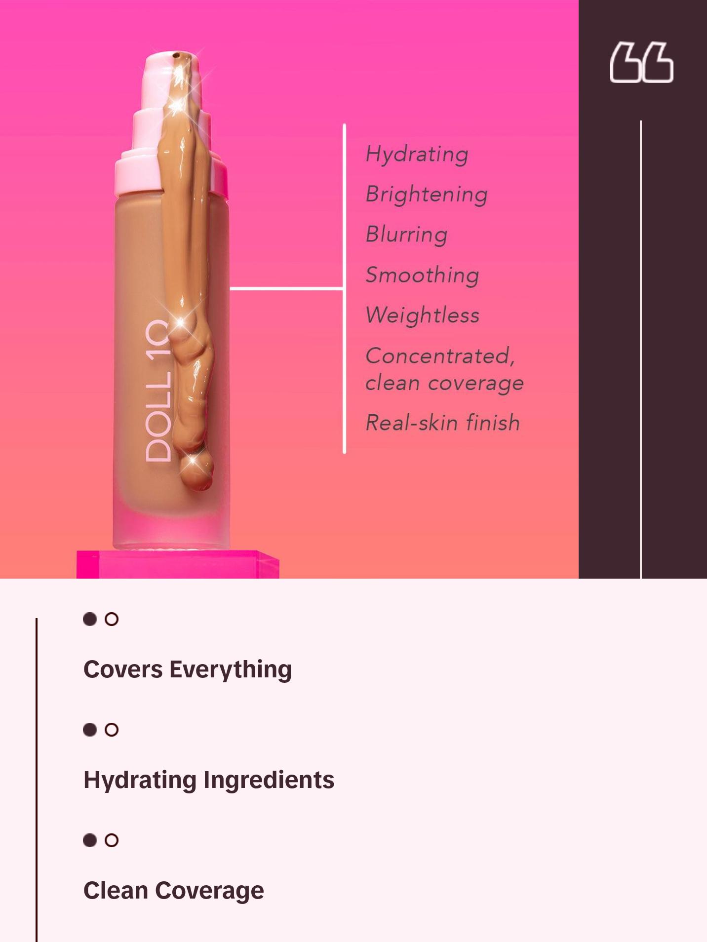 T.C.E Super Coverage Serum Makeup with Peptides Concealer Foundation