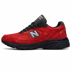 New Balance 993 MiUSA 'Red Black' Men's Running Shoes Lightweight Breathable Mesh Upper Durable Rubber Outsole All Seasons Laces Closure