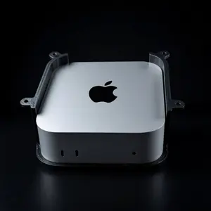 AI-Designed Mac Mini M4 Under-Desk Mount | 3D Printed PETG | Space Saver | Desk Organizer