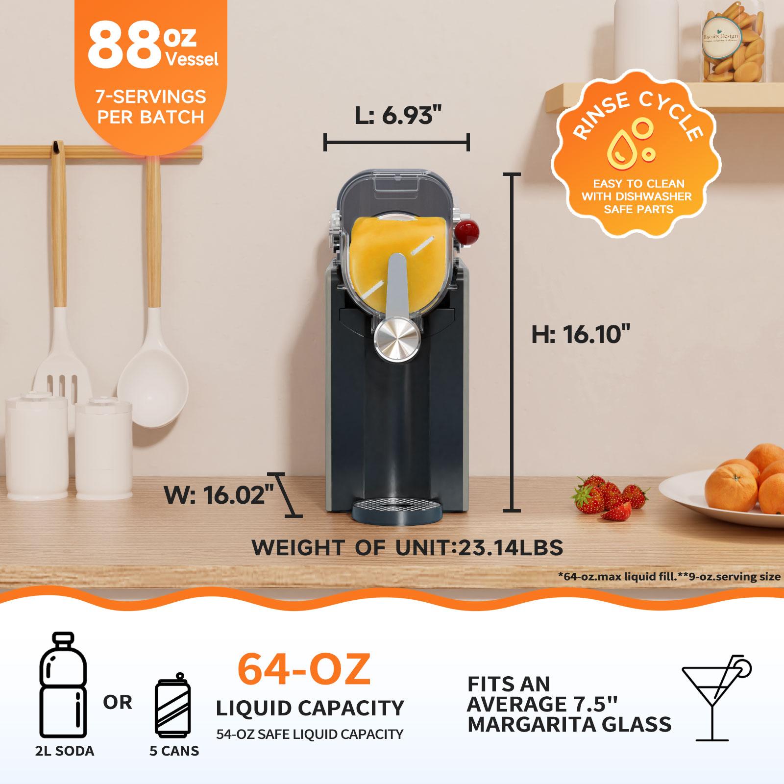 SYINTAO 2-in-1 Slushie & Soft Serve Machine | Auto-Clean | 6 Preset Modes | One-Touch Refreshing Drinks at Home | Compact, Easy & Always Ready for a Cool Treat (24-Hour On-Call)