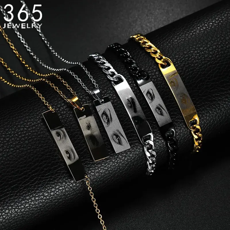 Personalized Engrave Picture Bracelet - Customizable Styles, DIY Lovers Jewelry Gifts, Gifts for Boyfriend, Engagement Fashion Costume Accessory