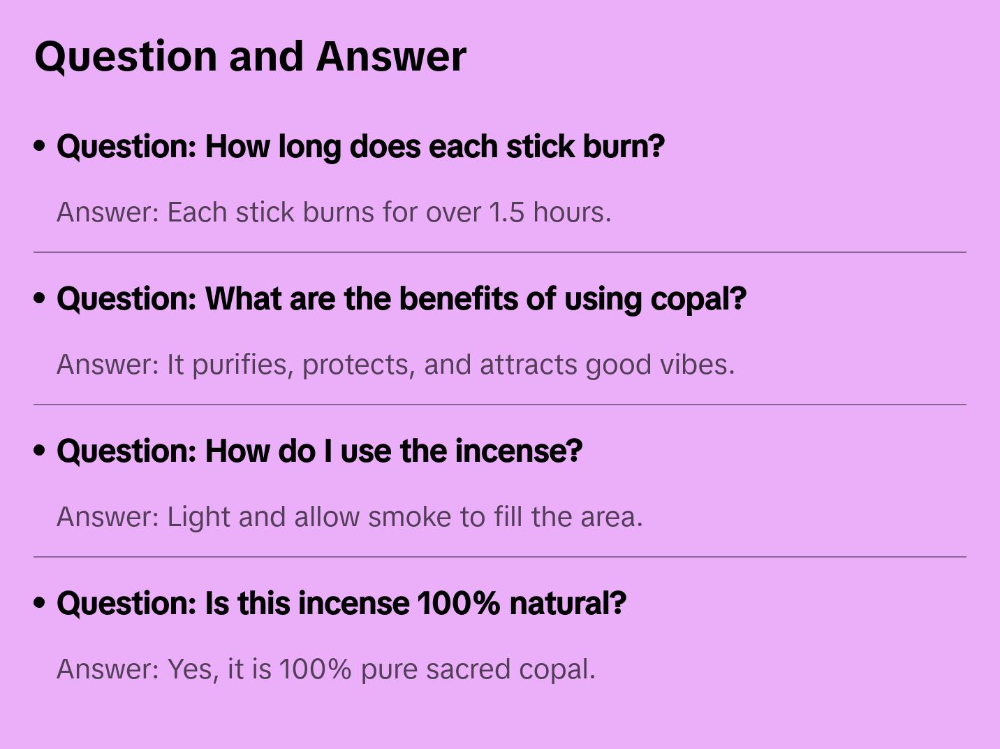 100% Pure Sacred Mayan Copal & Lavender Incense for Protection, Cleansing, and Purifying!