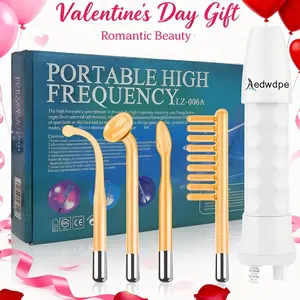 【Valentine's Day gift】4-in-1 High Frequency Electrode Wand, 1 Set Facial Skincare Electric Massager, Face Hair Massage Comb Stick, Skin Care Machine, Back To School Birthday Gifts, Gift