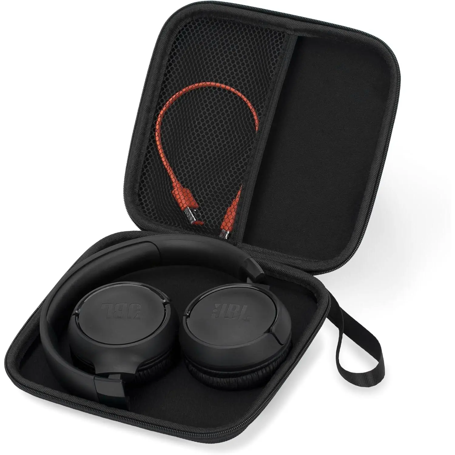 Universal Hard Shell Headset Case for Foldable Headphones, 1680D Oxford Fabric Travel Bag with Detachable Strap and Storage Pocket, Shockproof Protection, Charging, Audio, Usb, Bluetooth, Accessories, Wireless Headset Audio, Great Replacement, Travelers,,