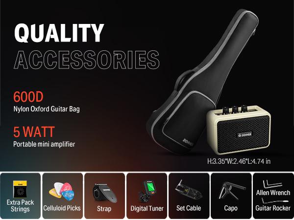 Donner DST-152 39-inch ST Electric Guitar Kit HSS Pickup with Amplifier