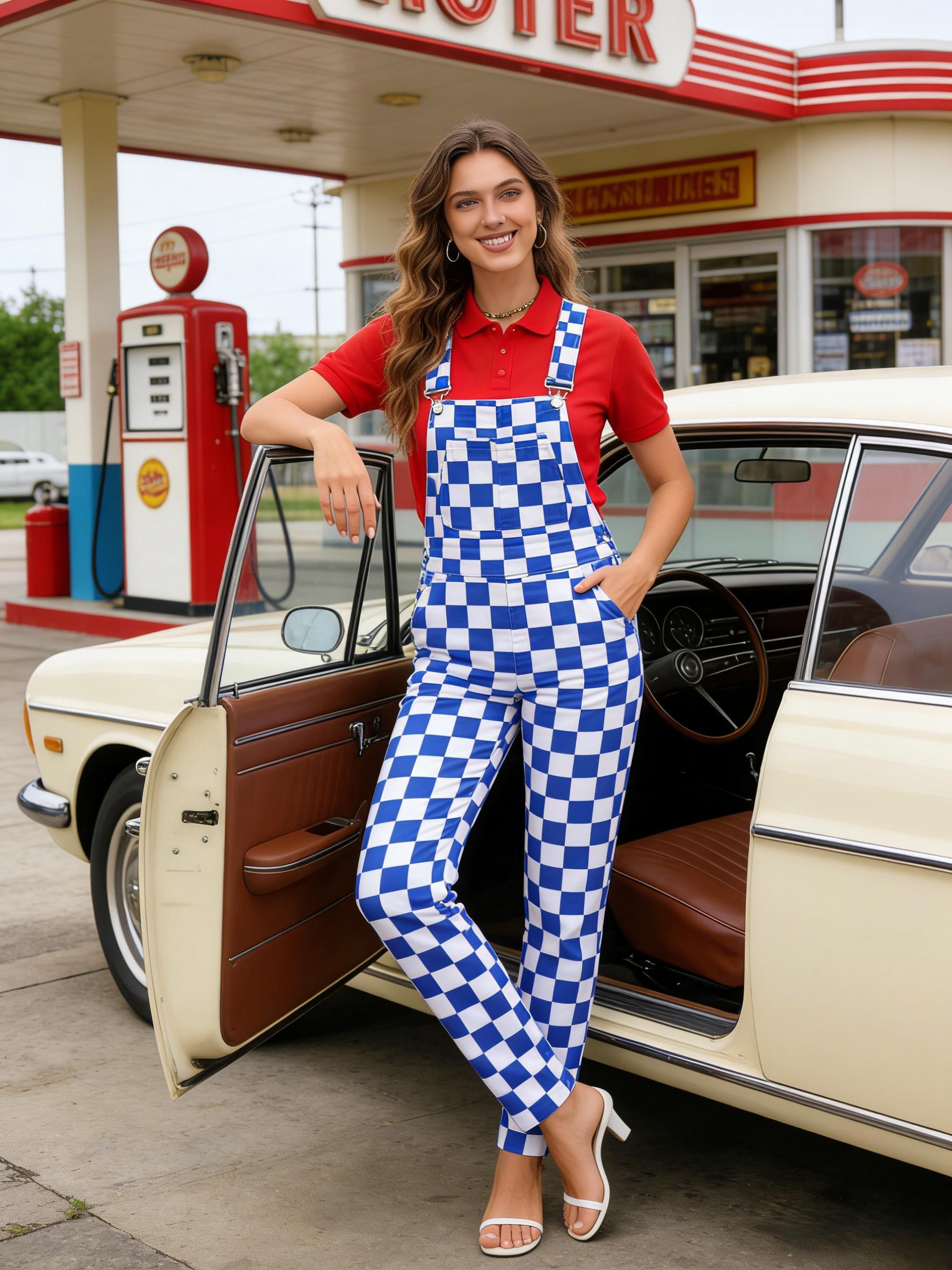 ODEFOU St. Patrick's Day Checkered Overalls for Women Stretch Plaid Print Football Game Outfit Fashion Jean Jumpsuit Cute Denim Bibs Coveralls Sleeveless Clothes Spring Fall Winter Festival Vibes Womenswear