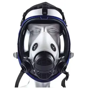 Full Face Respirator Gas Mask with Replaceable Filter Cartridges| Chemical, Vapor & Dust Protection for Painting, Welding & Emergency hard