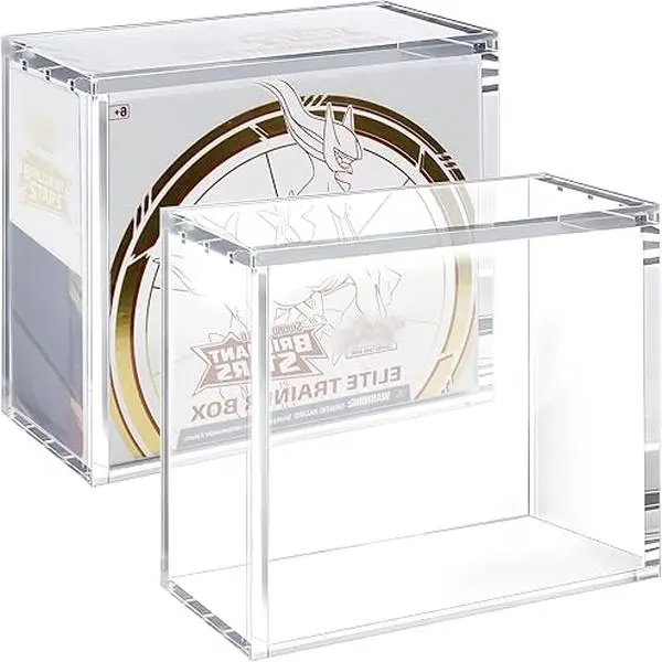 Clear Acrylic ETB & Booster Card Storage Box,Portable ETB Booster Card Storage Case,Dustproof Anime Clear Acrylic ETB & Booster Card Storage Box,Portable ETB Booster Card Storage Case,Dustproof Anime