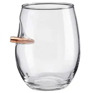 Stemless Wine Glass with Bullet by BenShot Stemless Wine Glass with Bullet by BenShot