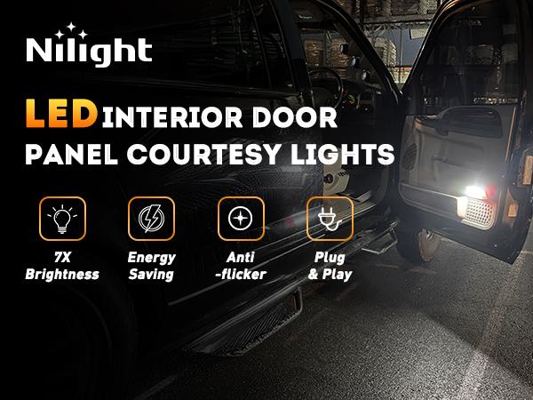 Nilight 2PCS LED Interior Door Panel Light Courtesy Lights White and Red Plug and Play Compatible with Ford F250 F350 F450 F550 Super Duty 1999-2007 Excursion 2000-2005 dealsforyoudays
