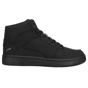 PUMA Mens Rebound Layup Nubuck Lace Up Sneakers Shoes Casual - Black PUMA Mens Rebound Layup Nubuck Lace Up Sneakers Shoes Casual - Black