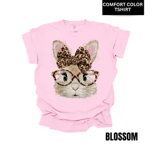 Smarty Leopard Bunny Comfort Color T-Shirt
