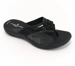 Clarks Cloudsteppers Rhinestoned Thong Sandals -Breeze Gem