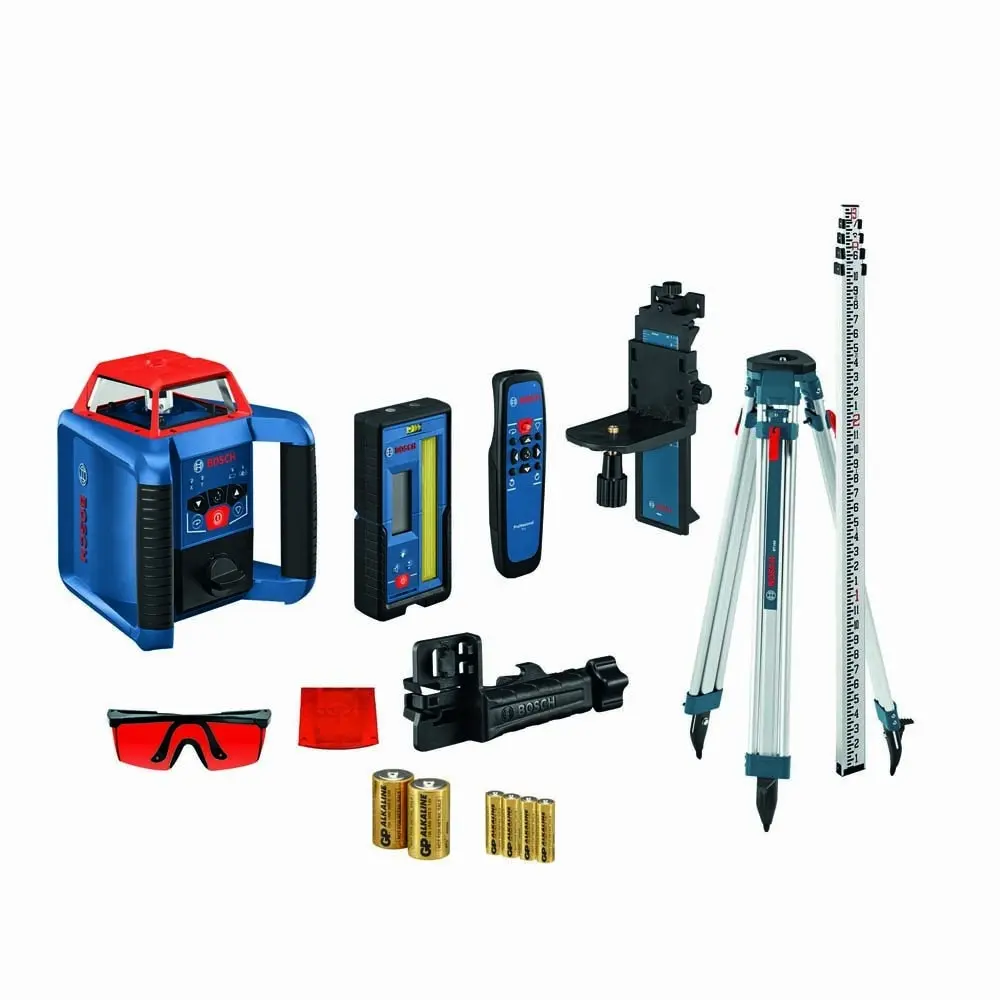 Bosch GRL2000-40HVK REVOLVE2000 Self-Leveling Horizontal/Vertical Rotary Laser Kit, Full Kit, Carrying Handles
