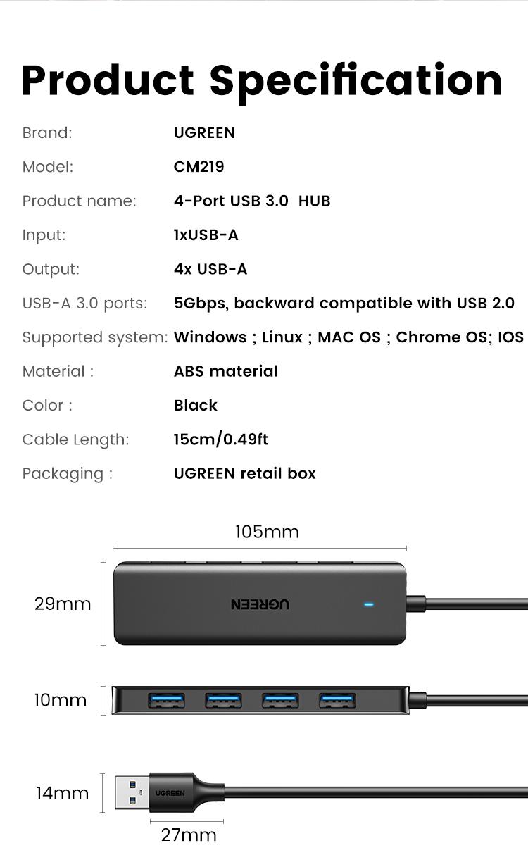 UGREEN 5Gbps USB 3.0 Hub, 4 Ports USB A/USB C Splitter, Ultra-Slim Design, Compatible with PS5, Xbox, Mouse, TikTokShopBacktoSchoolKeyboard, Flash Drive, Deals for You,September Restock，TikTokShopBlackFriday ,Tiktokshopstockup