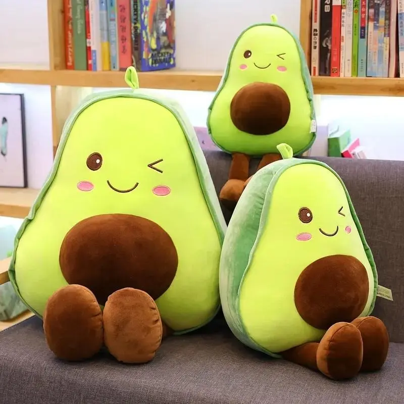 40CM New Cute Avocado Plush Toy Doll Children's Sleeping Pillow Large Doll Holiday Gift Kawaii Creative Fruit Rag Doll Cushion