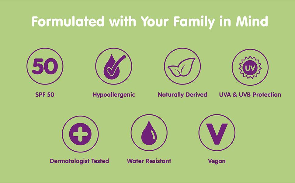 Boogie Mineral Sunscreen Stick for Babies – Zinc Oxide SPF 50, Naturally Derived, Water Resistant for Sensitive Skin