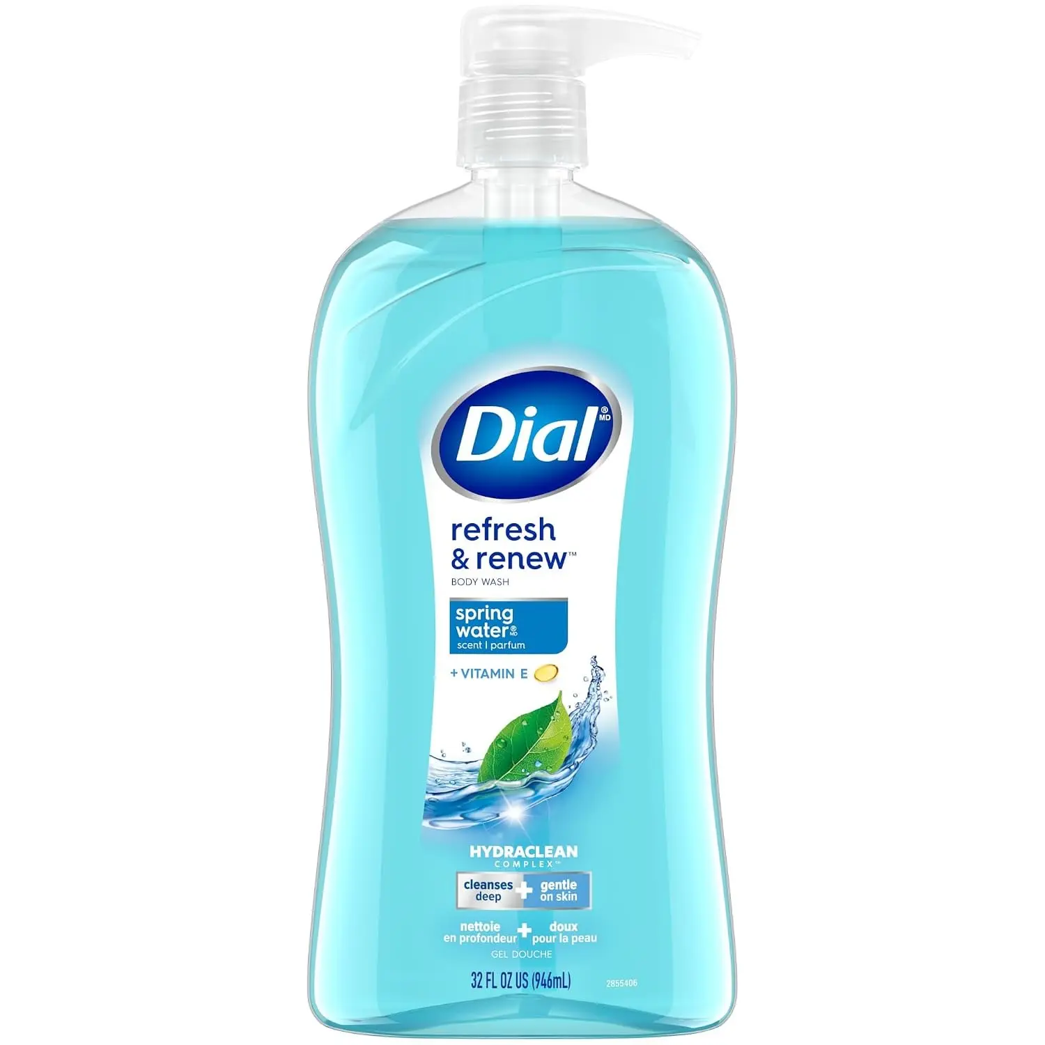 Refreshing Spring Water Hydrating Body Wash (32 fl oz), Deep Cleansing Moisturizing Shower Gel & Daily Skin Wash for All Skin Types, Women & Men