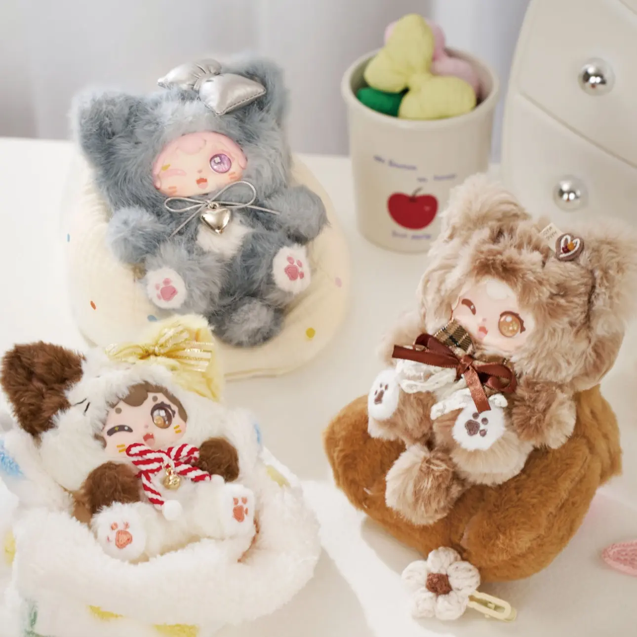 POKA Fluffy Collection Plush Blind Box ,Soft Furry Collectibles,Backpack or clothing decoration,Stuffed Animal