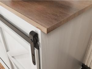 FURMAX Modern Farmhouse Barn Door TV Stand for TVs up to 65"