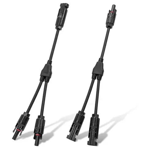 Solar Connectors Y Branch 1 to 2,1 to 3, 1 to 4 Parallel PV Adapter Cable Wire Plug Tool Kit for Solar Panel (M/FF+F/MM), Terminal Plug Kit toolupgrade