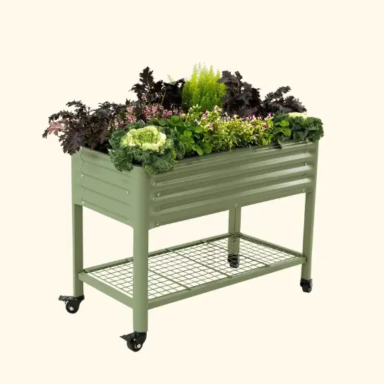 Vego Garden Rolling Elevated Raised Garden Bed V Series with Lockable Wheels & Storage Rack for Patio Porch 700 Lbs Capacity Outdoor Planter Box for Vegetables Flowers Herbs Heavy Duty Olive Green Vego Garden Rolling Elevated Raised Garden Bed V Series with Lockable Wheels & Storage Rack for Patio Porch 700 Lbs Capacity Outdoor Planter Box for Vegetables Flowers Herbs Heavy Duty Olive Green