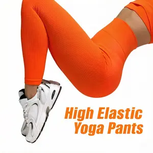 OrangeLeggings for Women - High Waisted Workout Women's Leggings Running Women Tummy Control Buttery Soft YogYoga Pants Women’s Outdoor Sportsa Pants Womens Gym Workout Running Leggings cheap fitness bottom solid color skinny pant sporty leg yoga sport