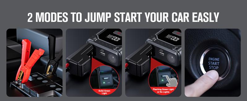 GOOLOO GE3000 Car Jump Starter 3000A Portable Jump Box (up to 8.5L Gas/ 6L Diesel), 12V SuperSafe Lithium Battery Booster Jump Starter with Smart Charging Port and LED Light