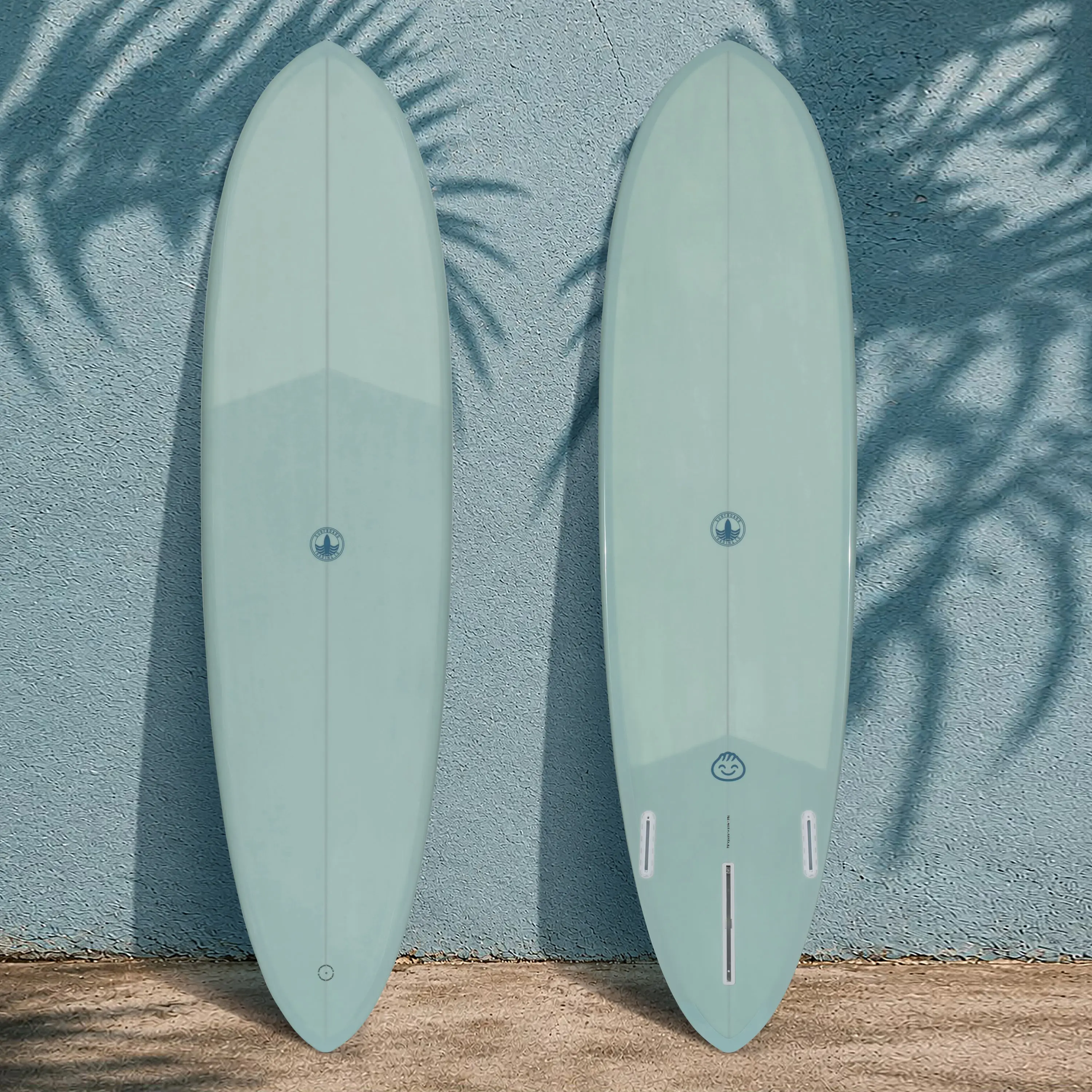 SURFBOARD TRADING CO. Dumplin Mid-Length Surfboard - Sky Color, Multi-Size, Varying Volumes, Ideal for Surfing, Ships 10/6/26
