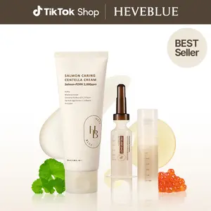 HEVEBLUE Salmon Caring Centella Cream & PDRN Booster Set (1ea)