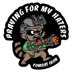 Prayin' for my haters Racoon Decal