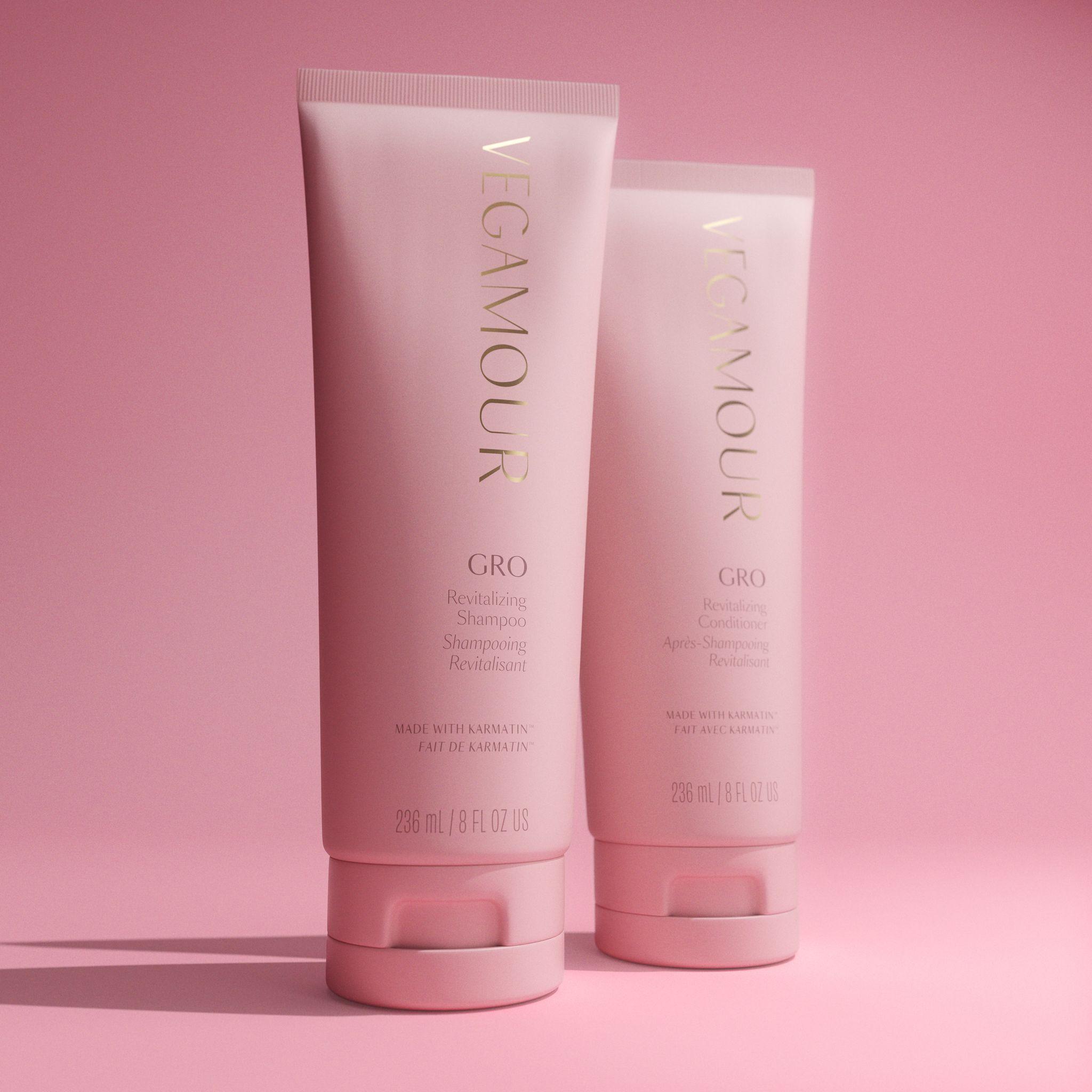 Vegamour GRO Revitalizing Shampoo & Conditioner Set | Hydrating Vegan Formula that Removes Buildup, Strengthens & Promotes Fuller, Thicker Hair, No Harsh Chemicals, All Hair Types & Color Safe