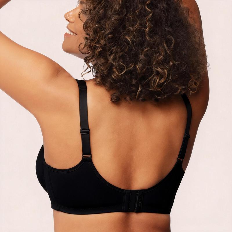 HSIA Cardi Comfort Plus Size Unlined Non-Padded Underwire Smoothing Wide Strap Full Coverage Minimizer T-shirt Bra