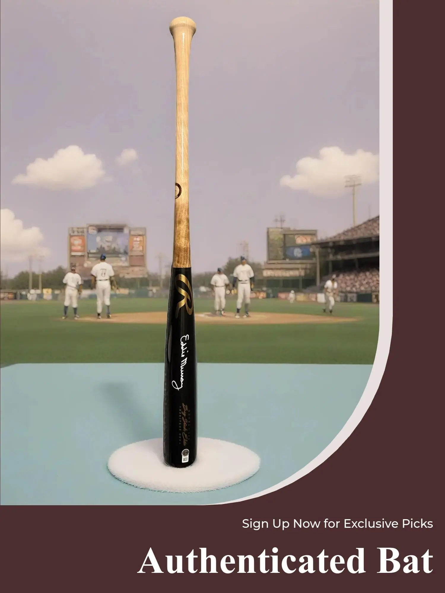 1V1 Single Signed Baseball Bat  Guaranteed Sports cards!!