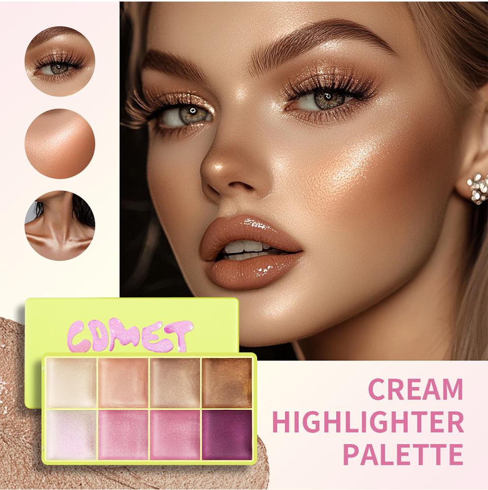 All in One Face Palette Cream to Powder Matte Finish, Blush Bronzer Highlighter for Natural Sculpting, Smooth Blend Long Wear, Custom Mix Shades for Lipstick Contour