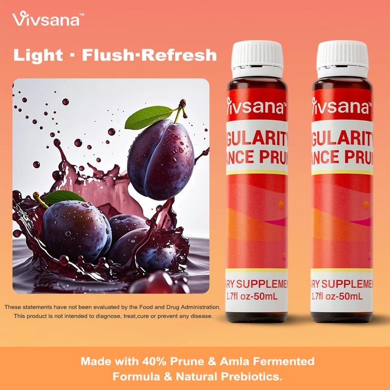 Vivsana Regularity Balance Prune - 4-in-1 Gut Reset with Plant Ferment & Prebiotics for Gentle Cleansing & Digestion Support
