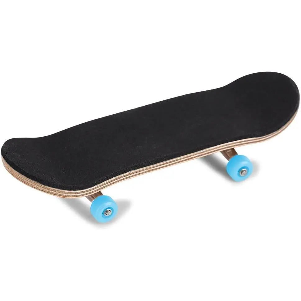 1 Pack Compact Professional Mini Maple Wooden Fingerboard Full Set Kit - Alloy Finger Skating Board with PU Pad Cover, Box-Included Fidget Gift for Kids to Reduce Pressure, Boarding Toy