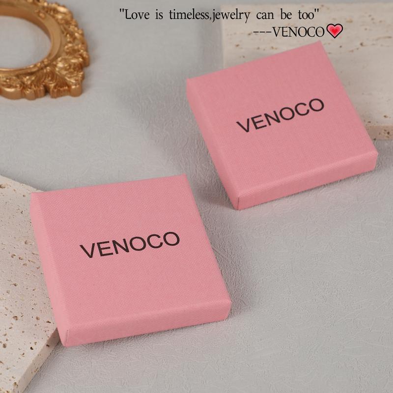 VENOCO Geometric light luxury vintage Dainty earrings for women, Large Oval Pull Through Hoop Earrings High Polished Statement Jewelry Gift for Women Teen Girls