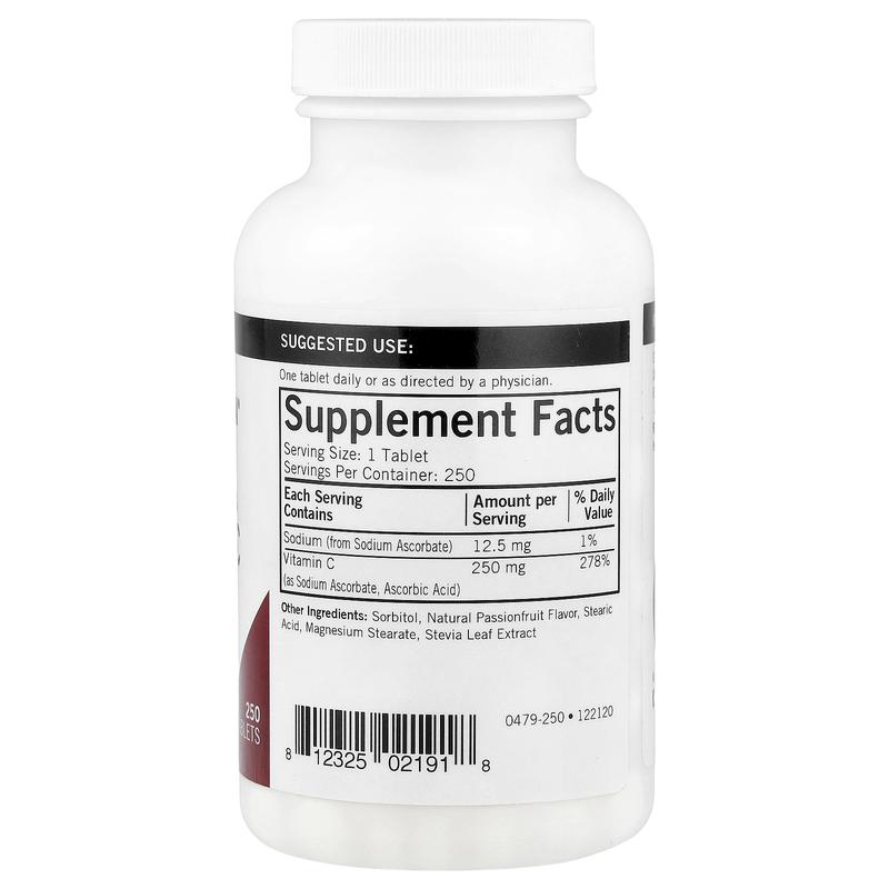 Kirkman Labs Chewable Vitamin C, 250 mg, 250 Tablets