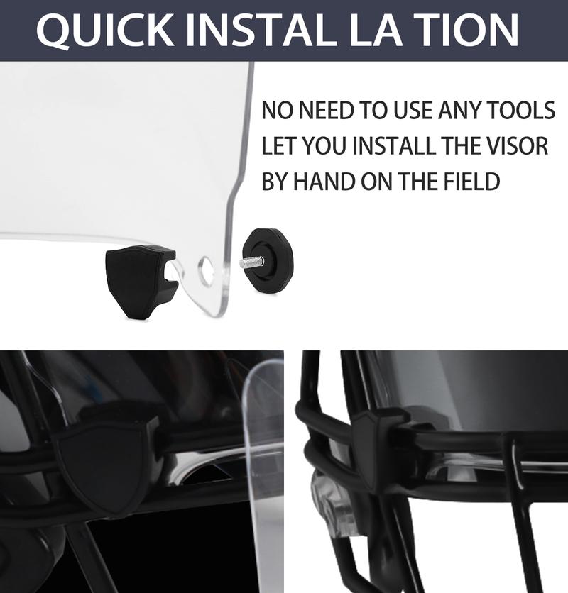 Clear Football Visor,Football Visors for Helmet,Football Helmet Visor Fits Adult & Youth Football Helmets, Anti-Fog, Scratch Resistant Clear Visor Football Face Shield