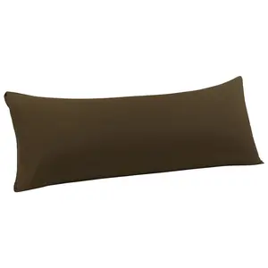 PiccoCasa Body Pillowcase Brushed Microfiber Body Pillow Cover, (20"x54") Brown
