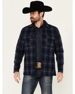 Pendleton Men's Lawson Plaid Print Long Sleeve Button-Down Shirt Jacket - Rk930-32611