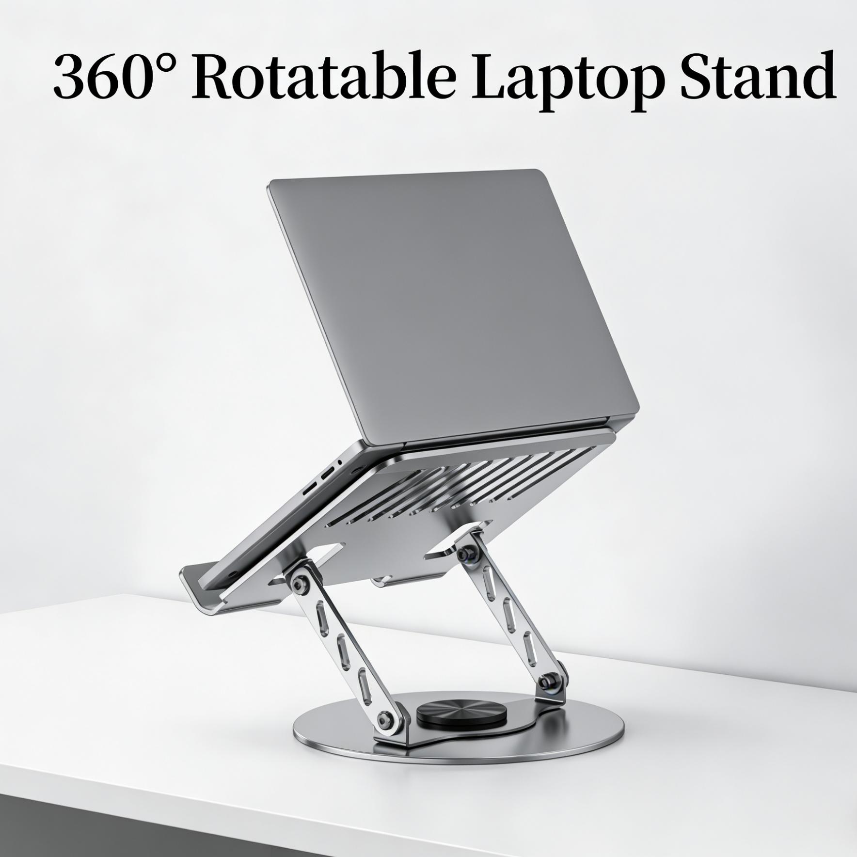 360° Rotatable Tablet Stand Adjustable Foldable Desktop Notebook Stand Holder for 10-17 Inch Laptop Tablet(Large)