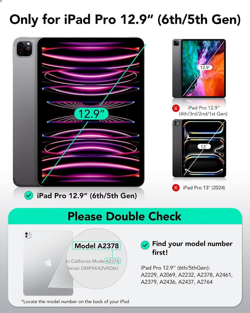 ESR for iPad A16/10th Gen Case, iPad Air 11/13 inch Case, iPad Pro 11/13 inch case, Air 5th/4th Case, Removable Magnetic Cover, Ultra-Stable Case with Pencil Holder, 9 Standing Angles, Shift Series