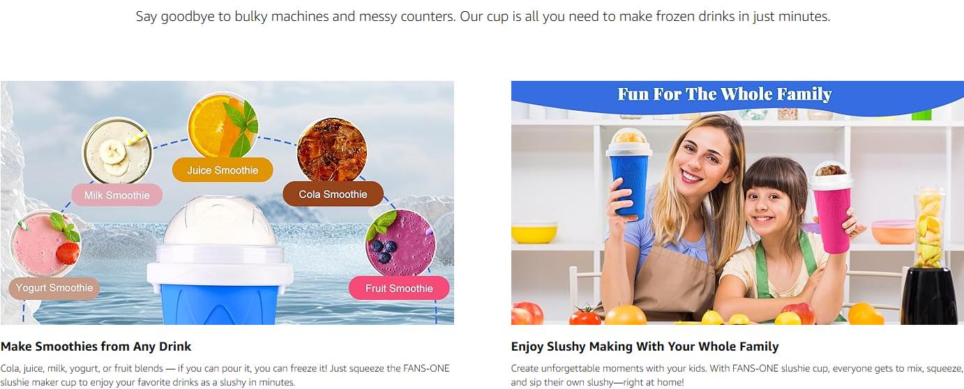 Frozen Magic Slushie Maker for Kids & Adults Magic Squeeze DIY Frozen ...