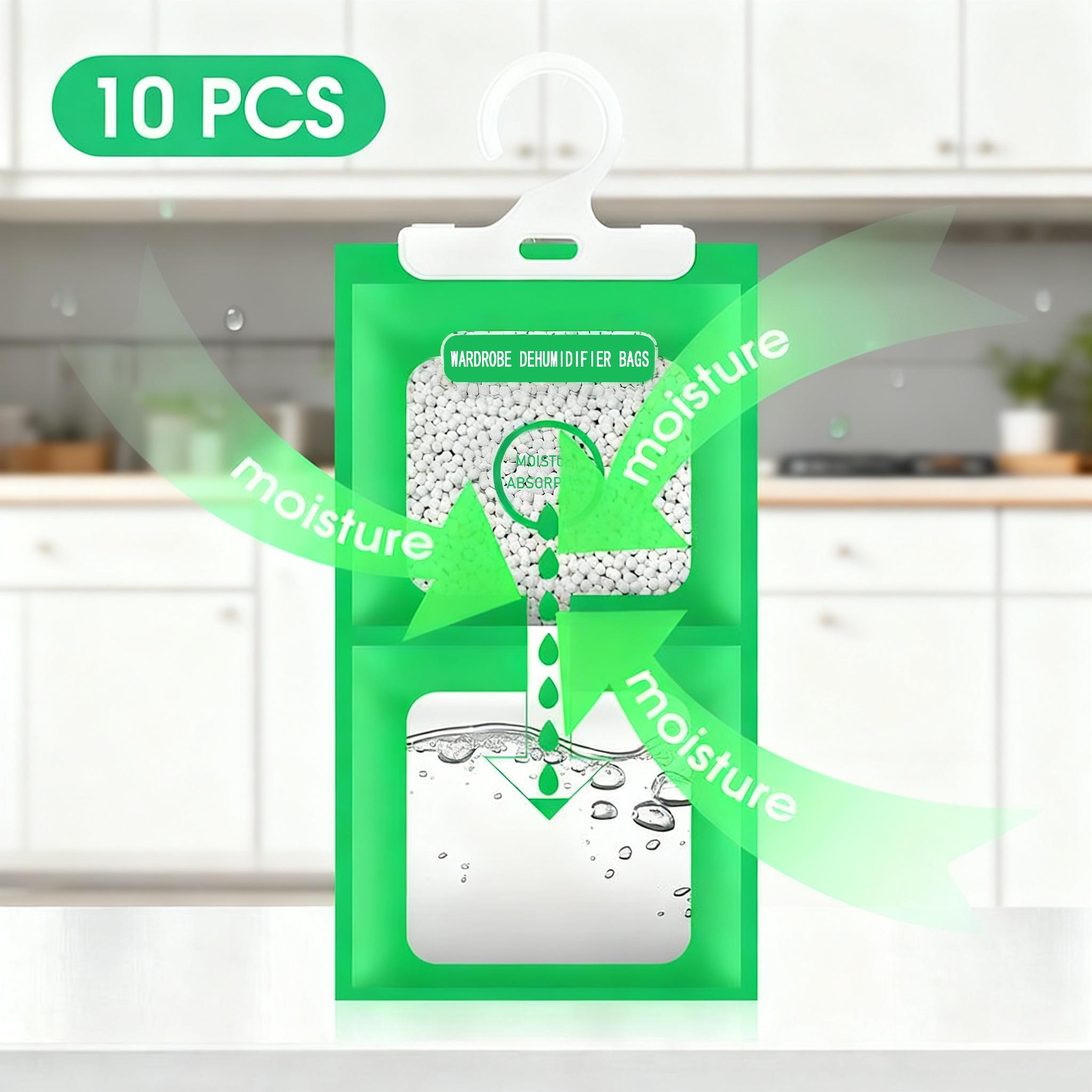 Moisture Absorbers 10 Pack Set, Hanging Closet Dehumidifier Bags, Humidity Packs, Desiccant, Closet Dehumidifiers With Fragrance Free Moisture Absorbers 10 Pack Set, Hanging Closet Dehumidifier Bags, Humidity Packs, Desiccant, Closet Dehumidifiers With Fragrance Free