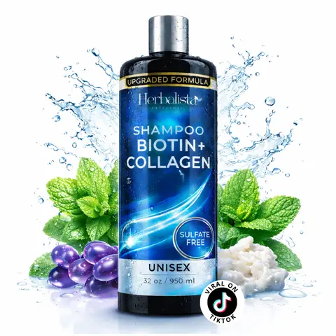 Herbalista - Viral Acelerador Capilar | Keratin | Collagen Shampoo 32oz (950ML) - Alcohol-Free, Oil-Free Formula for Moisturizing, Volumizing Hair Care for Women & Men - Volumizing, Moisturizing, Unisex - Haircare